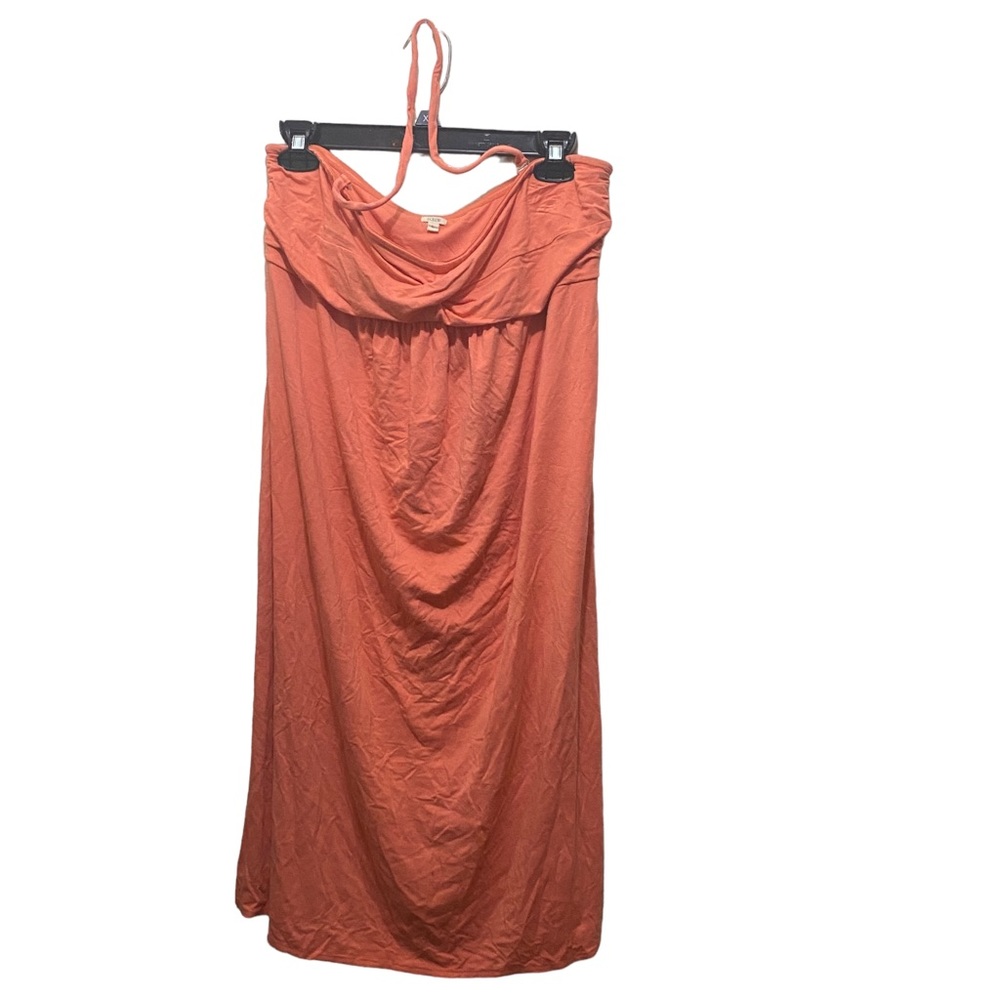J.Crew coral peach strapless adjustable halter mini dress size L